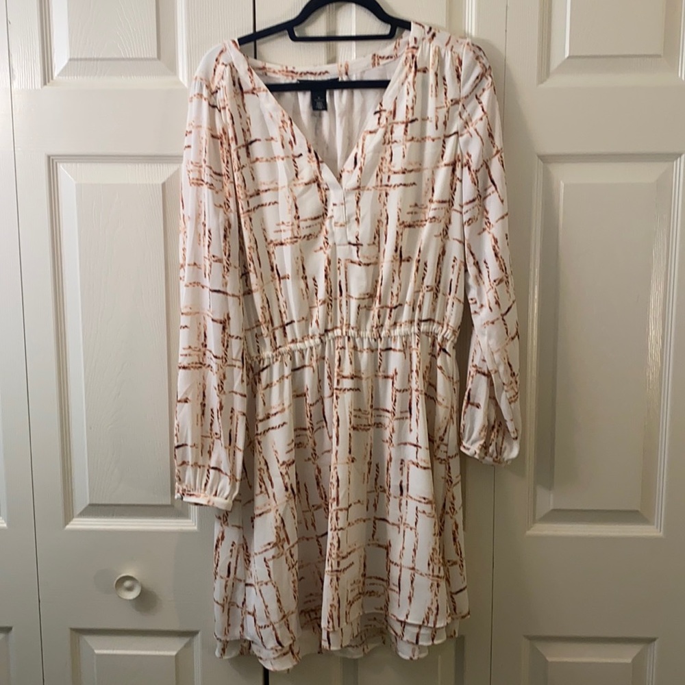 WHBM silky long sleeve dress
